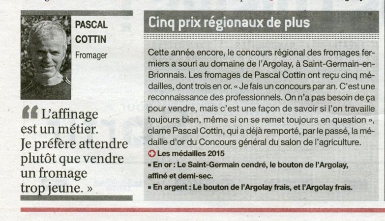 Cinq prix régionaux de plus (2015)